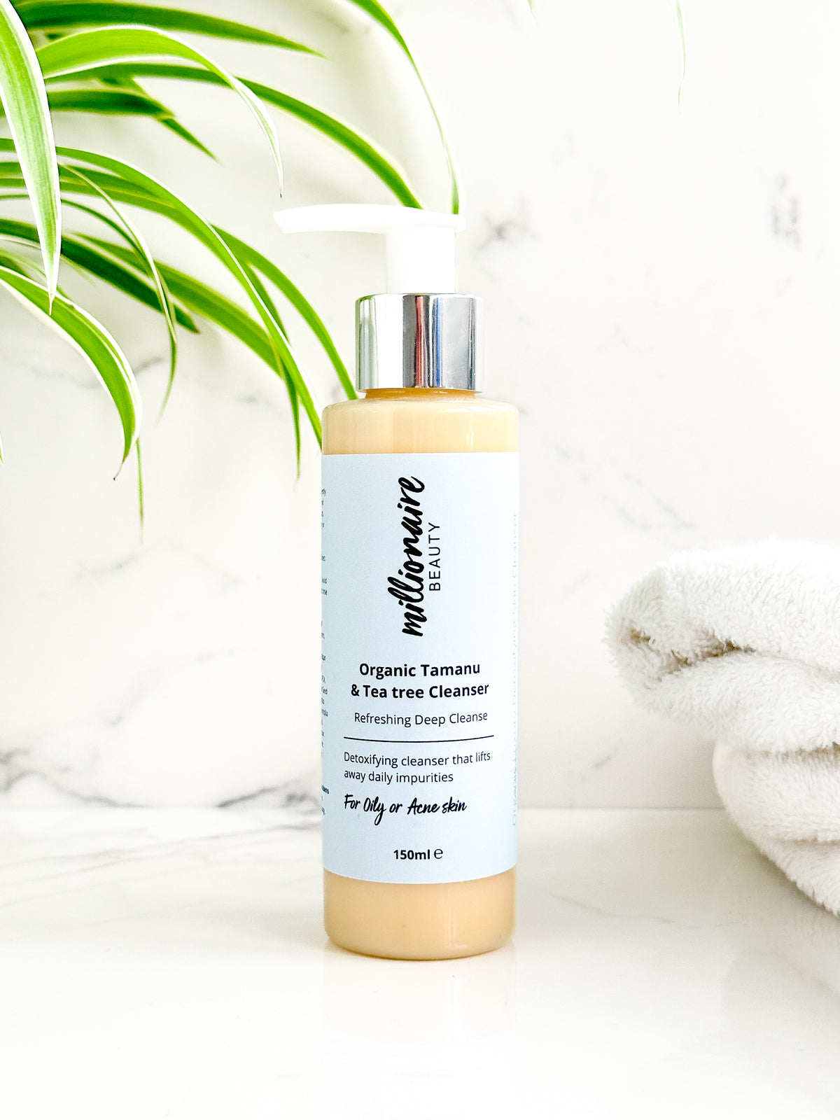 Millionaire Organic Tamanu and Tea Tree Cleanser - For Oily or Acne Skin