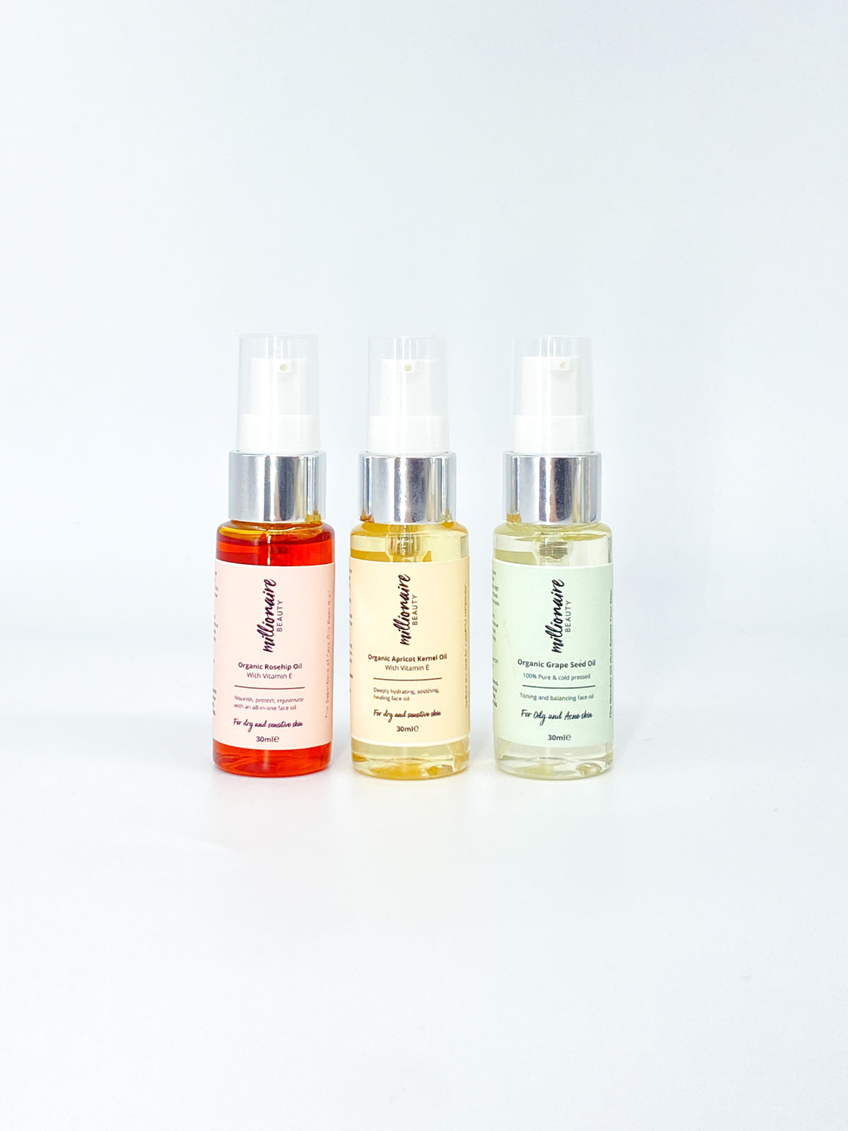 Millionaire Organic Rosehip and Vitamin E Oil